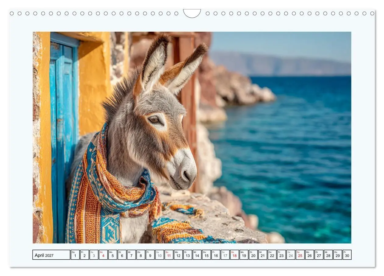 Bild: 9783516762860 | Sanfte Eselpoesie. Momente zwischen Bergwelt und Meer (Wandkalender...