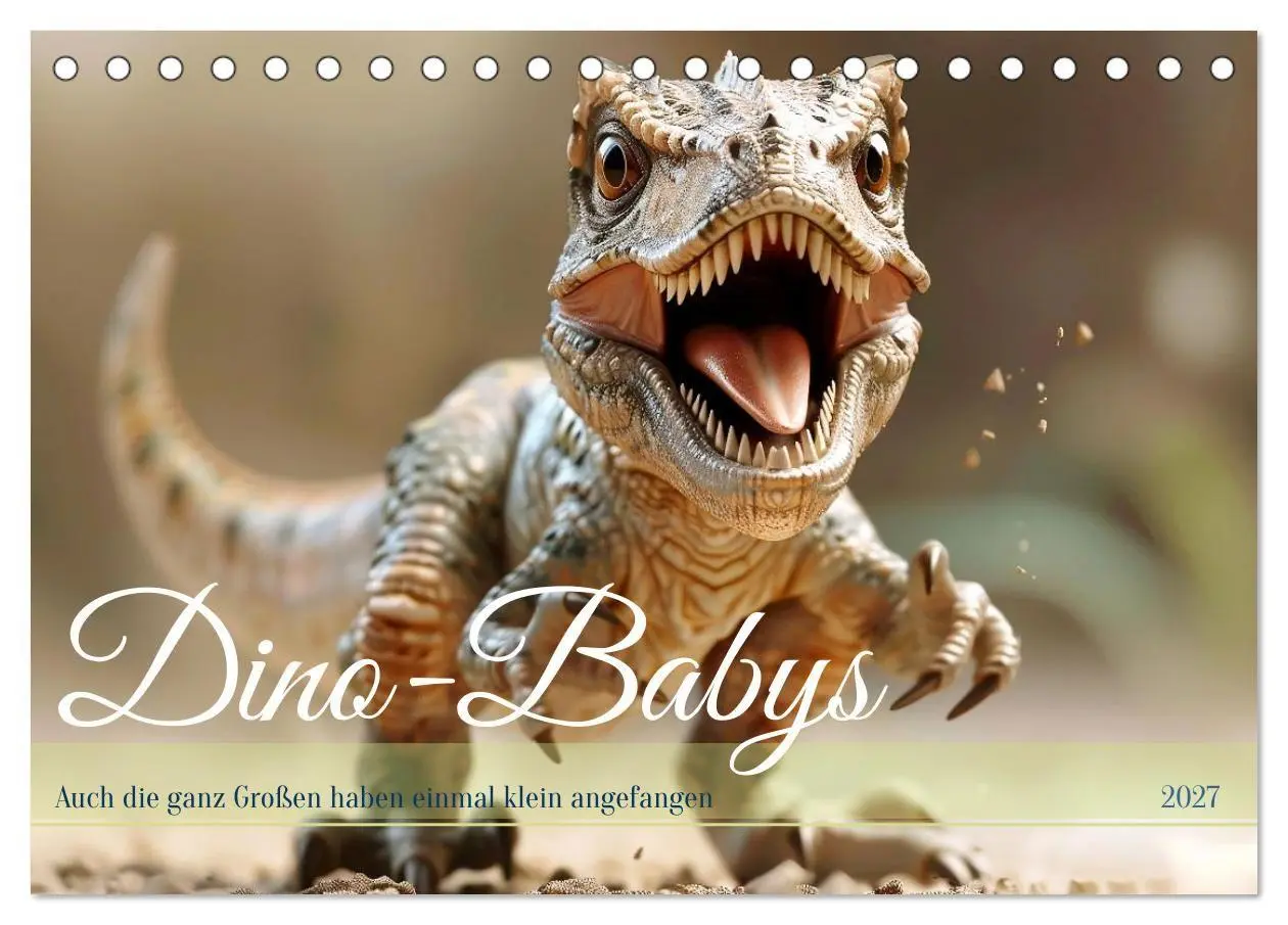 Cover: 9783569162860 | Dino-Babys (Tischkalender 2027 DIN A5 quer), CALVENDO Monatskalender