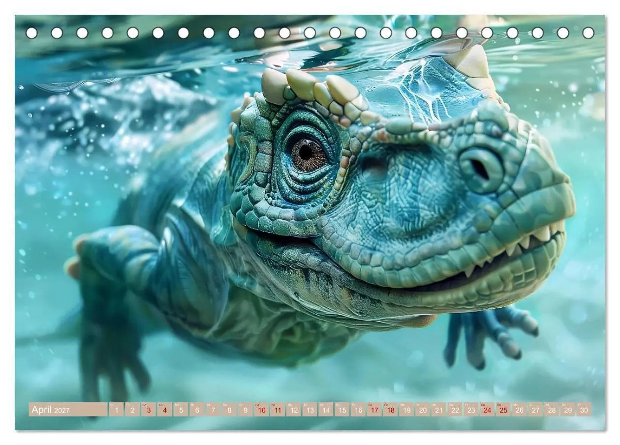 Bild: 9783569162860 | Dino-Babys (Tischkalender 2027 DIN A5 quer), CALVENDO Monatskalender