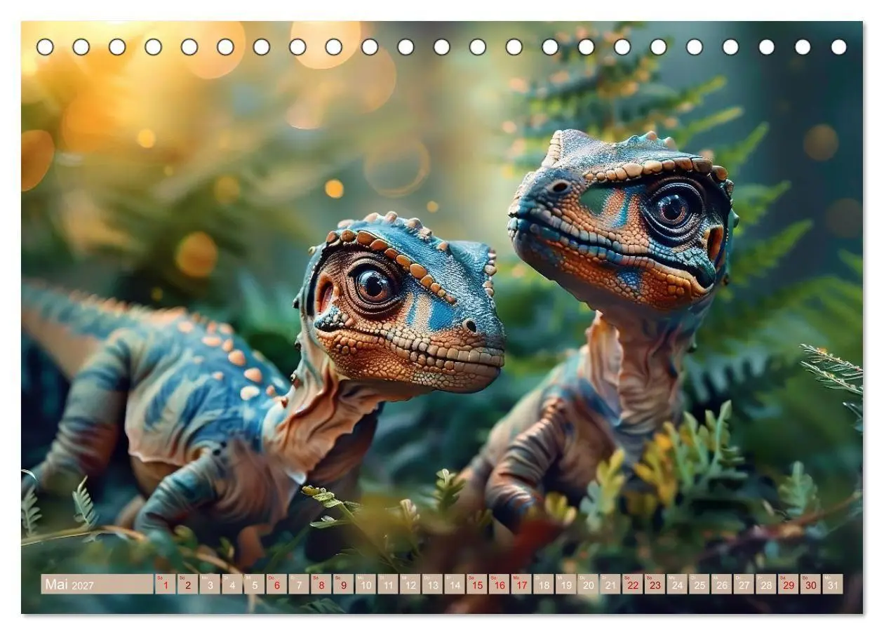 Bild: 9783569162860 | Dino-Babys (Tischkalender 2027 DIN A5 quer), CALVENDO Monatskalender