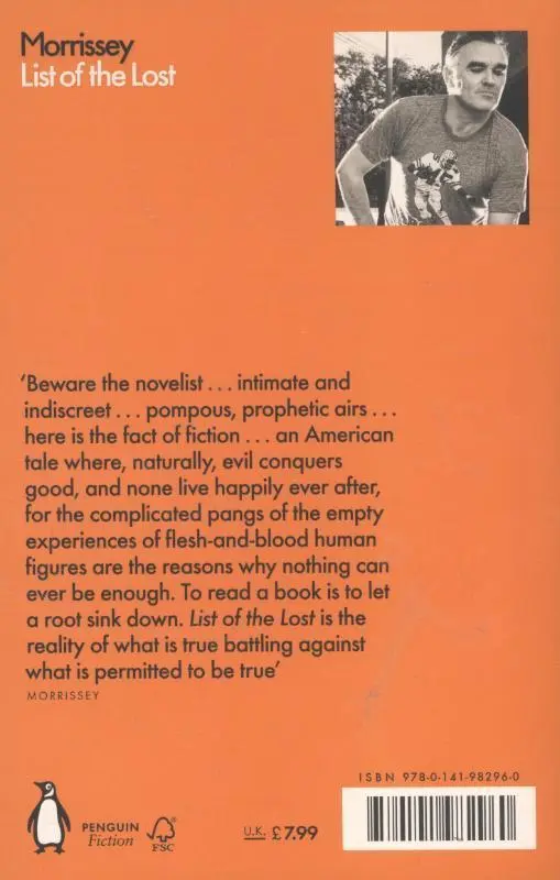 Rückseite: 9780141982960 | List of the Lost | Morrissey | Taschenbuch | 118 S. | Englisch | 2015