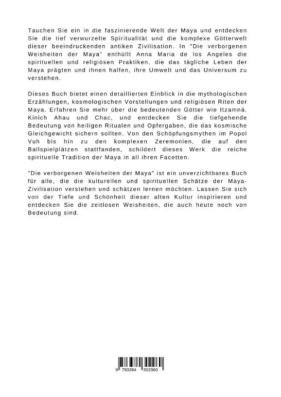Rückseite: 9783384302960 | Die verborgenen Weisheiten der Maya | Anna Maria de los Angeles | Buch