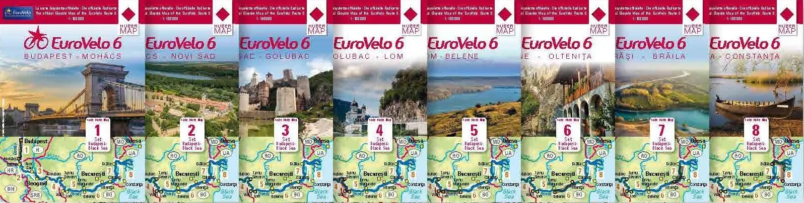 Bild: 9783943752960 | EuroVelo6 (Budapest - Schwarzes Meer) 1:100 000 | Kartographie Huber