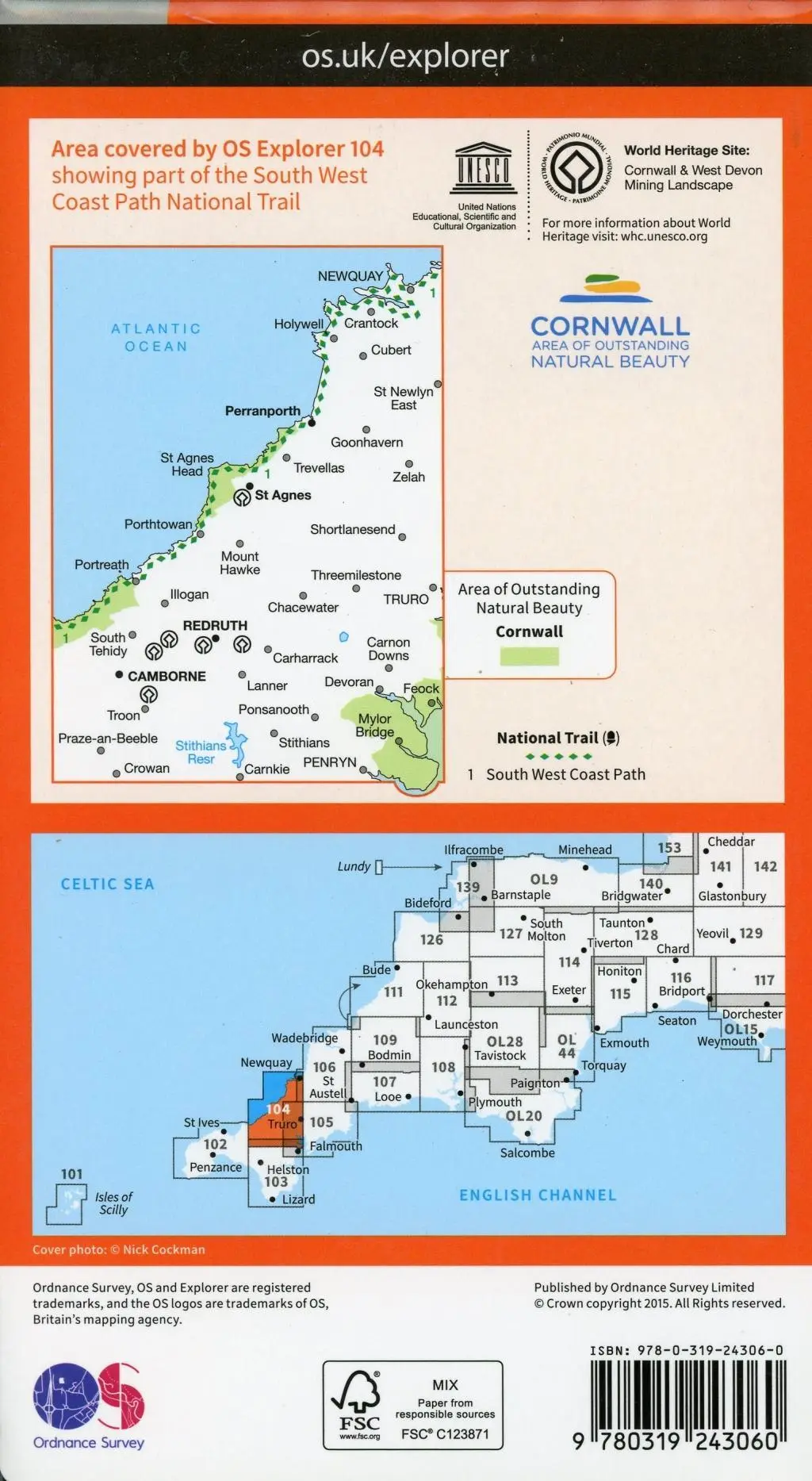 Bild: 9780319243060 | Redruth and St Agnes | Ordnance Survey | (Land-)Karte | Englisch