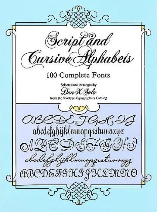 Cover: 9780486253060 | Script and Cursive Alphabets | 100 Complete Fonts | Dan X. Solo | Buch