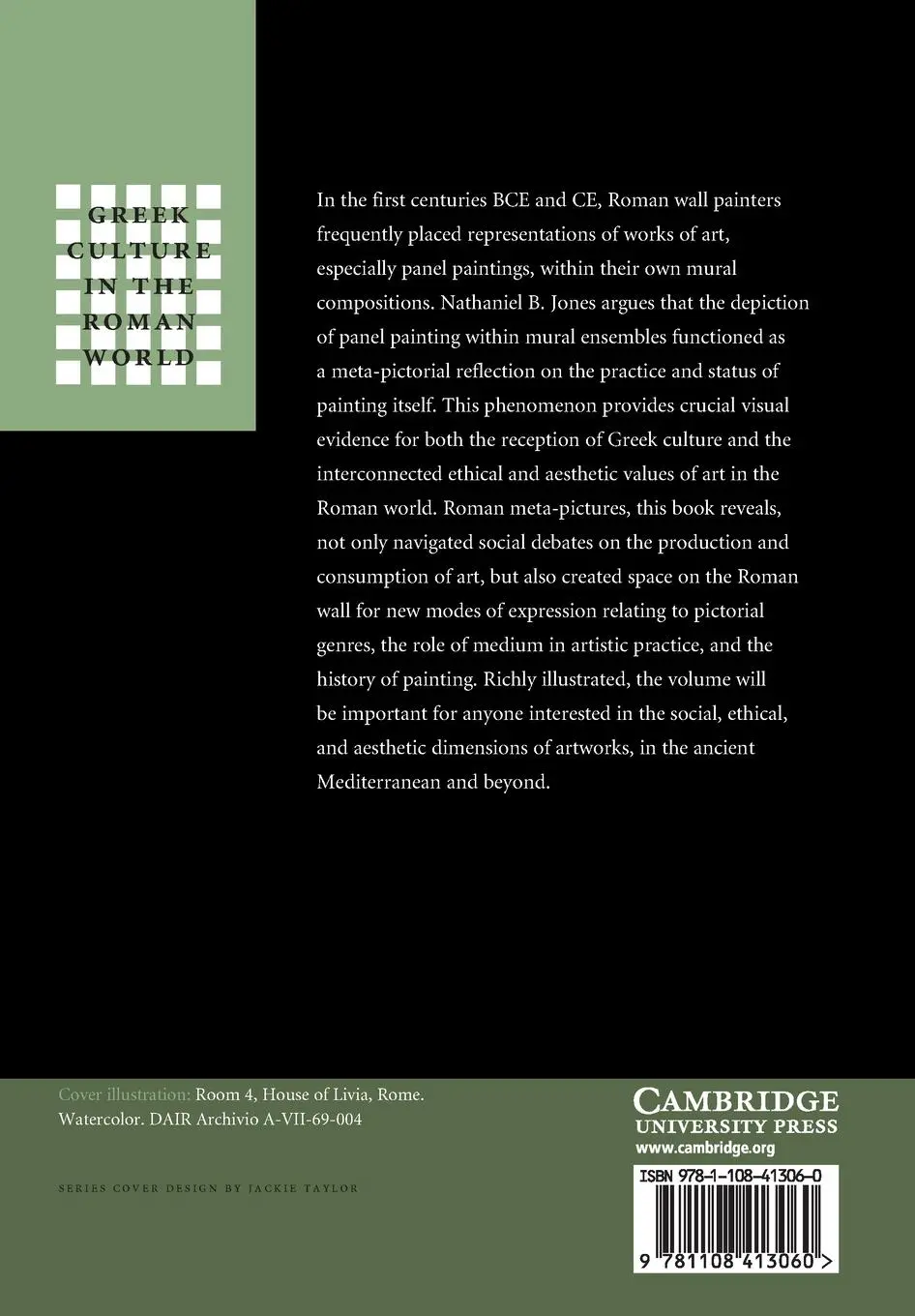 Rückseite: 9781108413060 | Painting, Ethics, and Aesthetics in Rome | Nathaniel B Jones | Buch