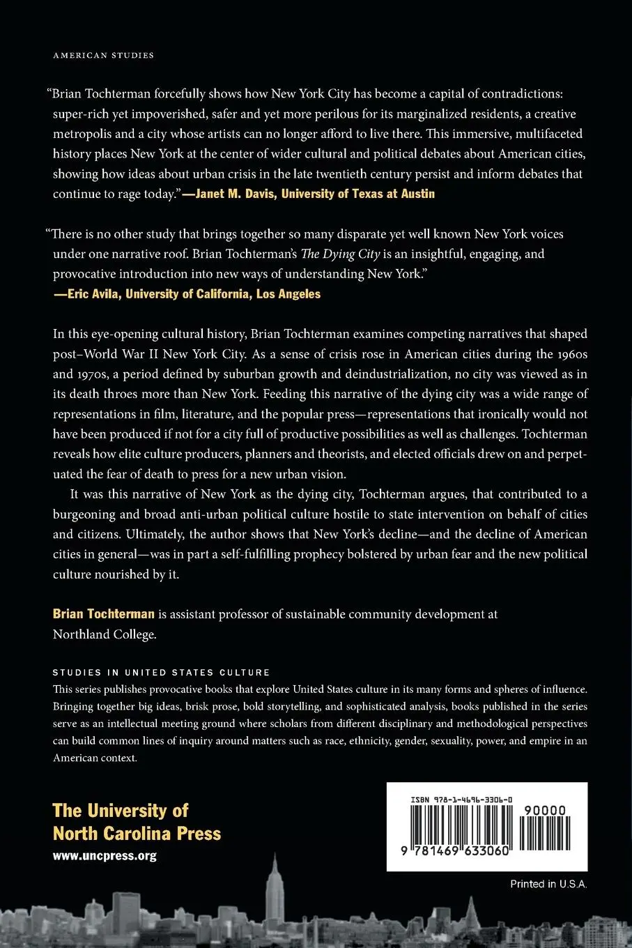 Rückseite: 9781469633060 | The Dying City | Postwar New York and the Ideology of Fear | Buch