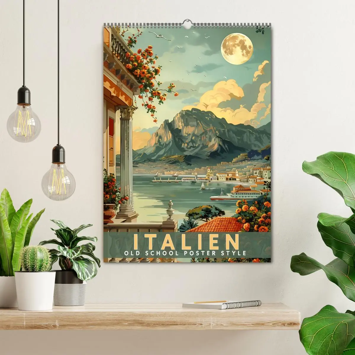 Bild: 9783516263060 | Italien - Old School Poster Style (Wandkalender 2026 DIN A2 hoch),...