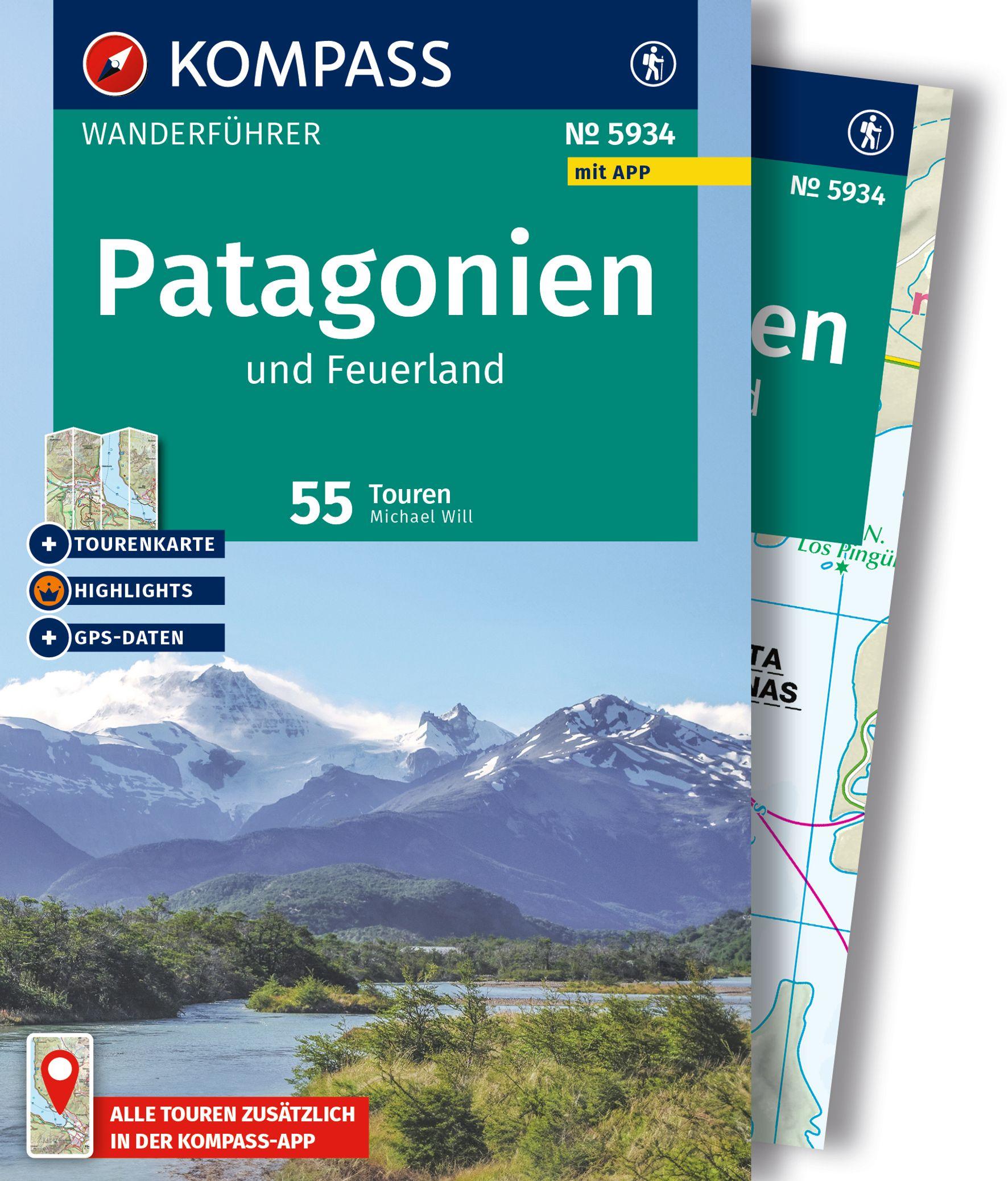 Cover: 9783991543060 | KOMPASS Wanderführer Patagonien und Feuerland, 55 Touren mit...