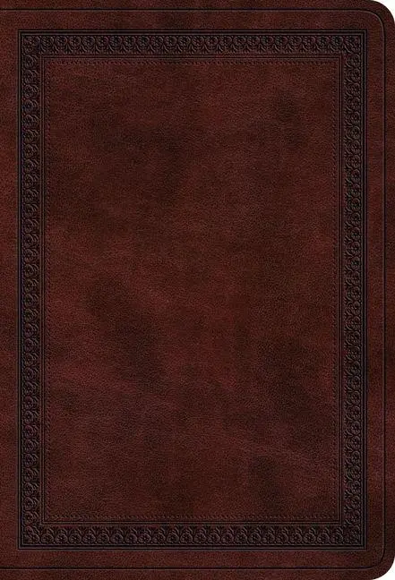 Cover: 9798874903060 | ESV Large Print Value Compact Bible (Trutone, Mahogany, Border Design)