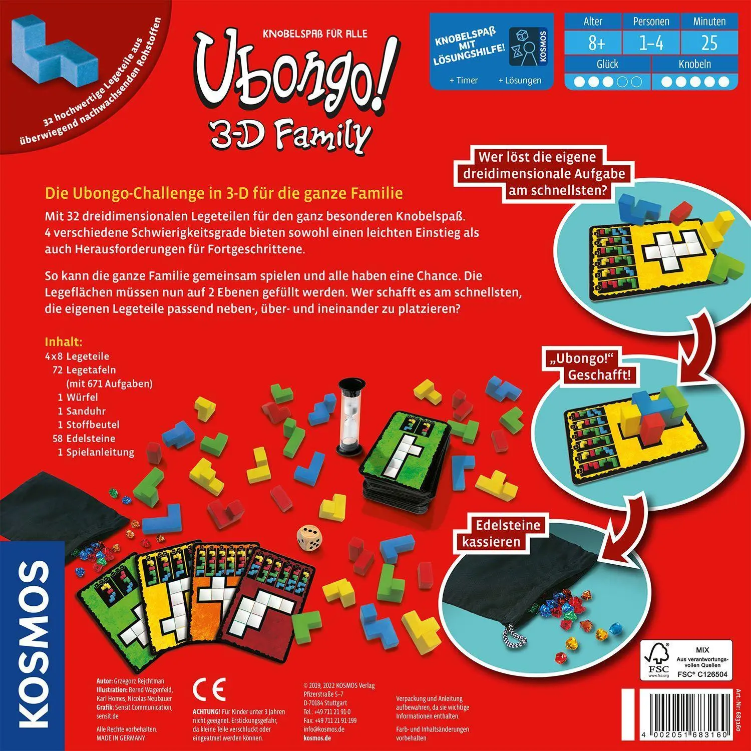 Bild: 4002051683160 | Ubongo 3-D Family | Grzegorz Rejchtman | Spiel | Brettspiel | 683160