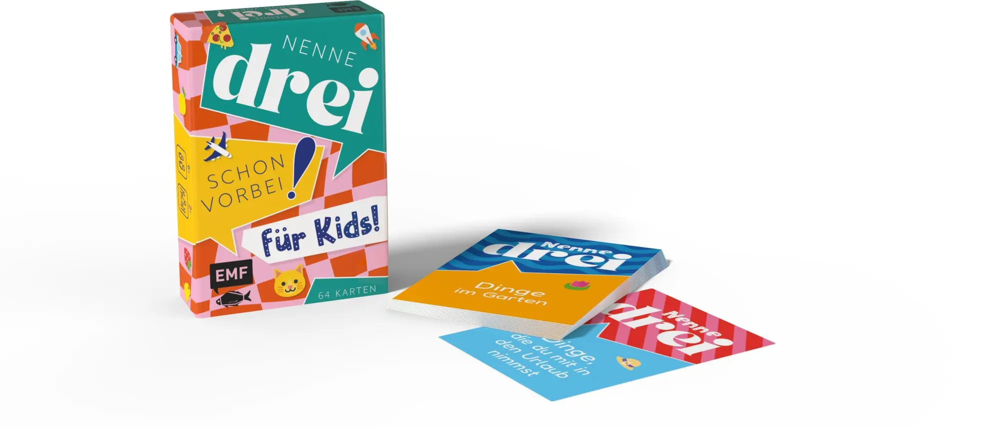 Bild: 4260478343160 | Kartenspiel: Nenne drei - schon vorbei! ... für Kids! | Spiel | 64 S.