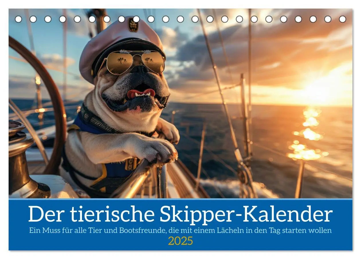 Cover: 9783457163160 | Der tierisch Skipper-Kalender (Tischkalender 2025 DIN A5 quer),...