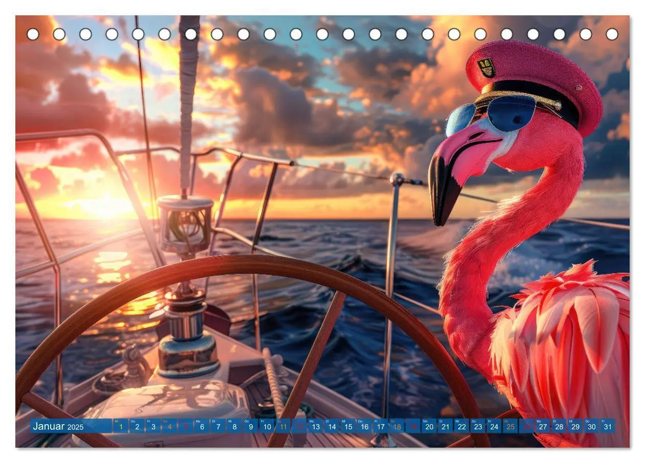 Bild: 9783457163160 | Der tierisch Skipper-Kalender (Tischkalender 2025 DIN A5 quer),...