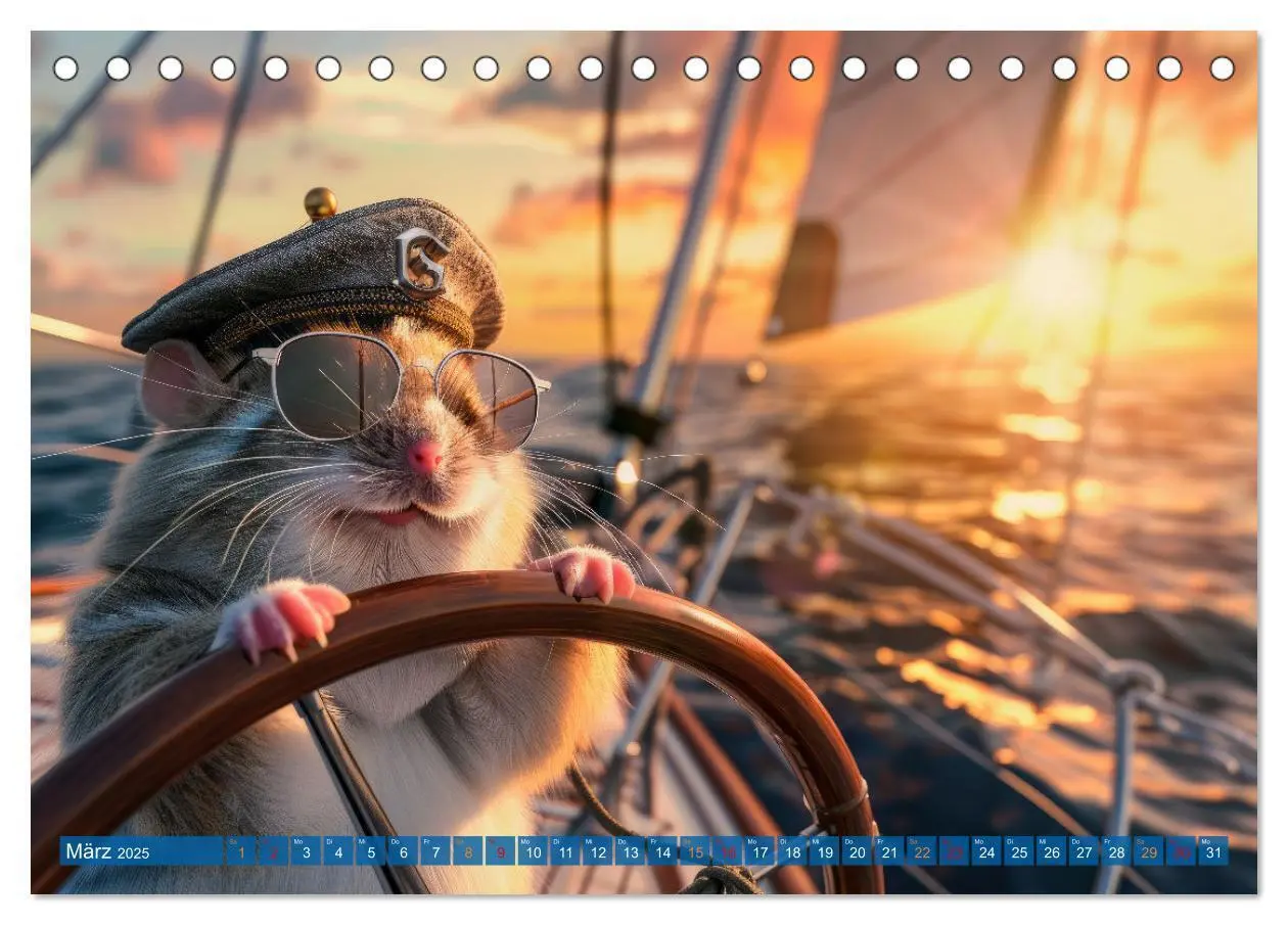 Bild: 9783457163160 | Der tierisch Skipper-Kalender (Tischkalender 2025 DIN A5 quer),...