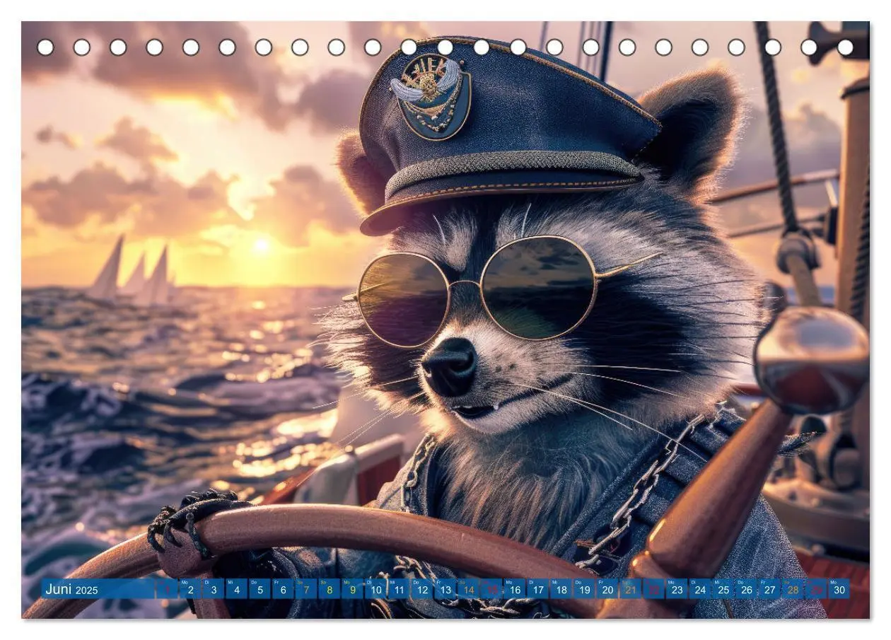Bild: 9783457163160 | Der tierisch Skipper-Kalender (Tischkalender 2025 DIN A5 quer),...