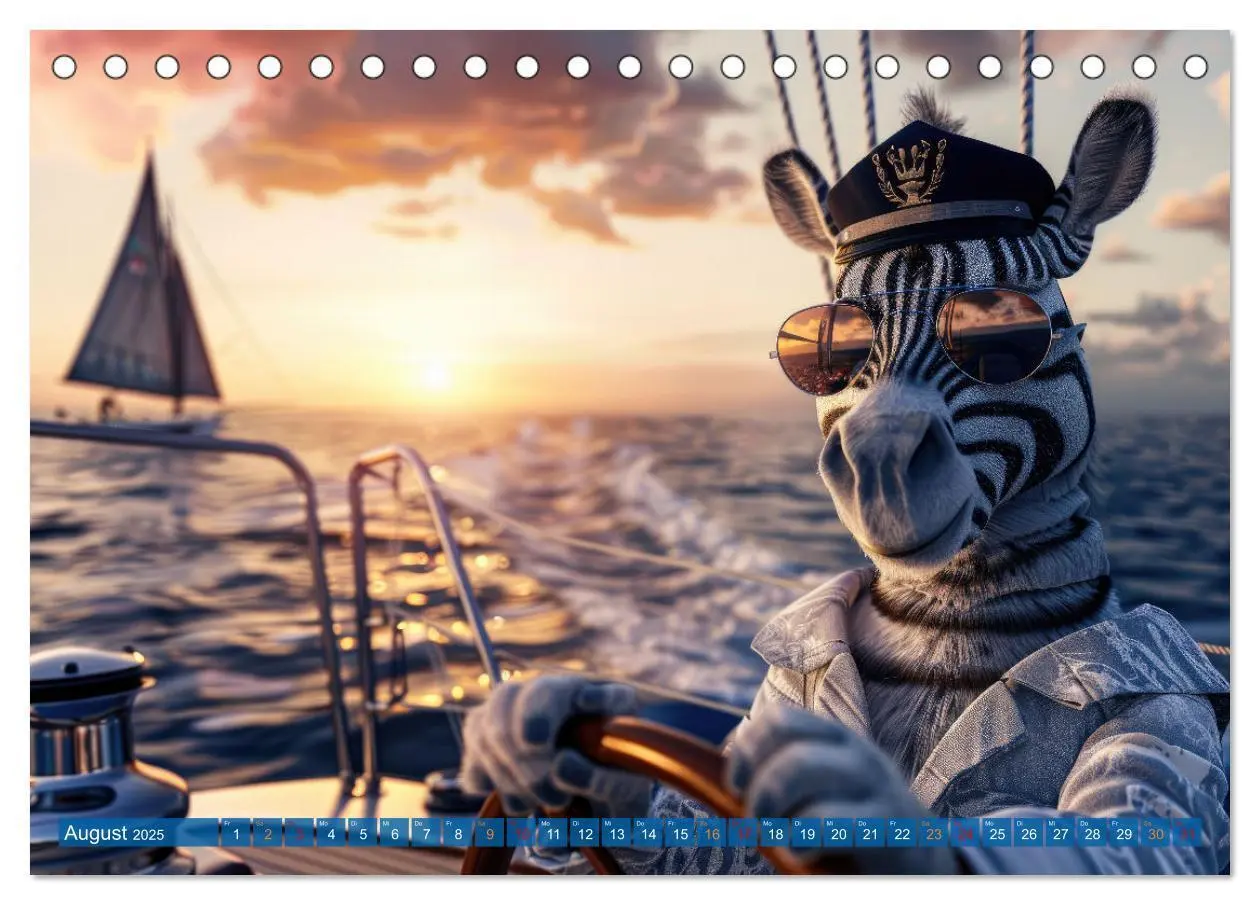 Bild: 9783457163160 | Der tierisch Skipper-Kalender (Tischkalender 2025 DIN A5 quer),...