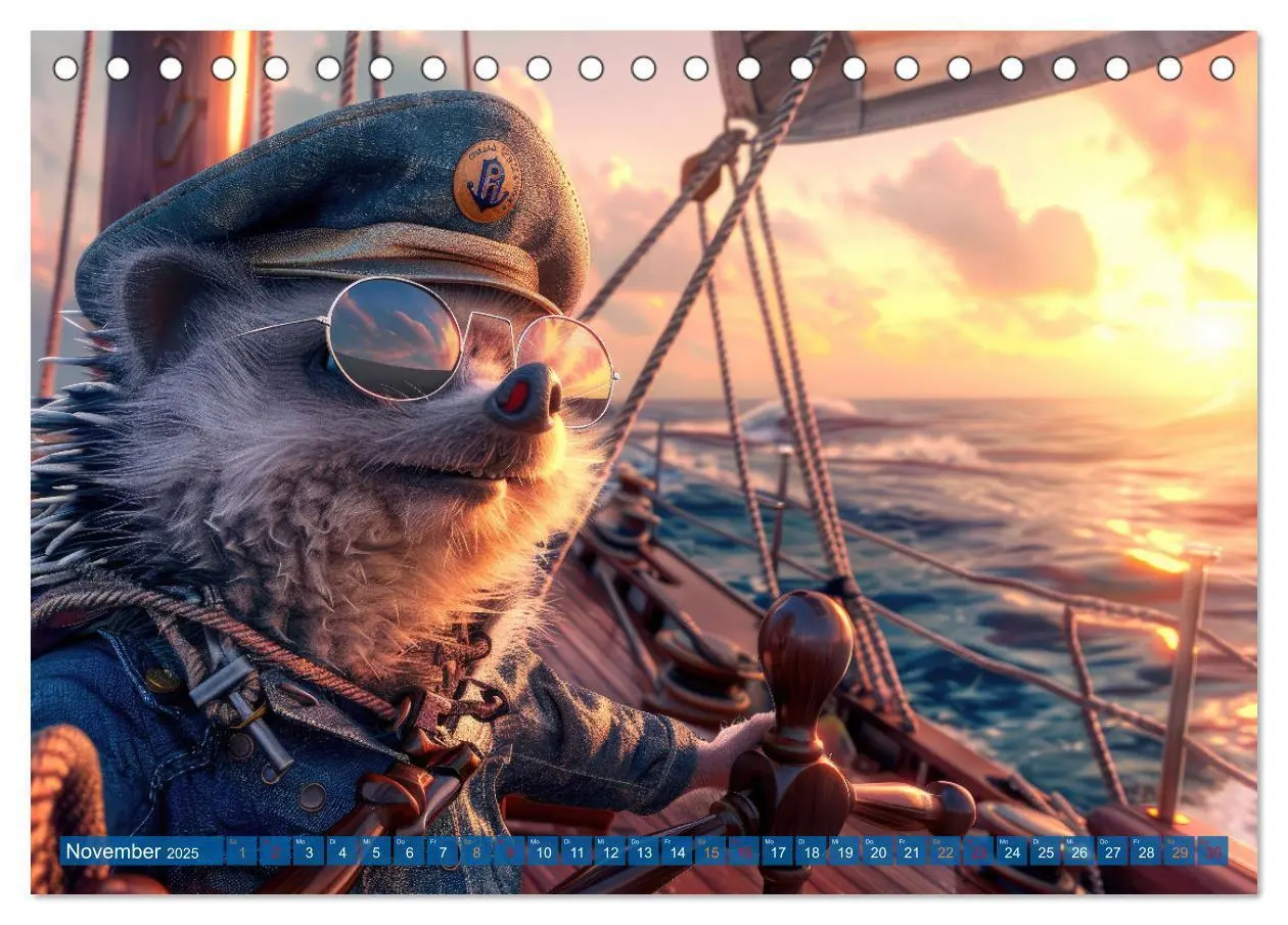 Bild: 9783457163160 | Der tierisch Skipper-Kalender (Tischkalender 2025 DIN A5 quer),...