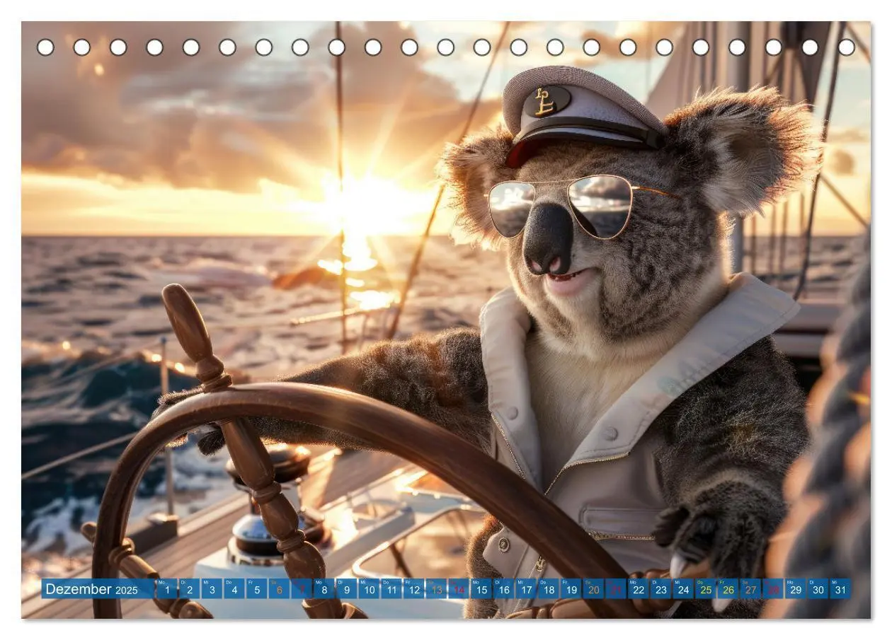Bild: 9783457163160 | Der tierisch Skipper-Kalender (Tischkalender 2025 DIN A5 quer),...