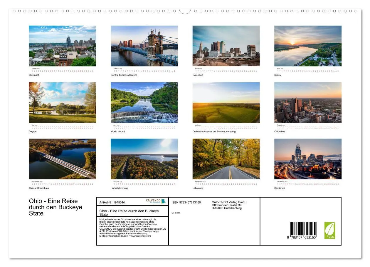 Bild: 9783457613160 | Ohio - Eine Reise durch den Buckeye State (Wandkalender 2026 DIN A2...