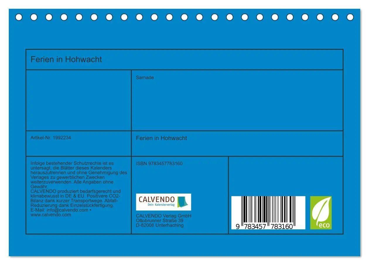 Bild: 9783457783160 | Ferien in Hohwacht (Tischkalender 2026 DIN A5 quer), CALVENDO...