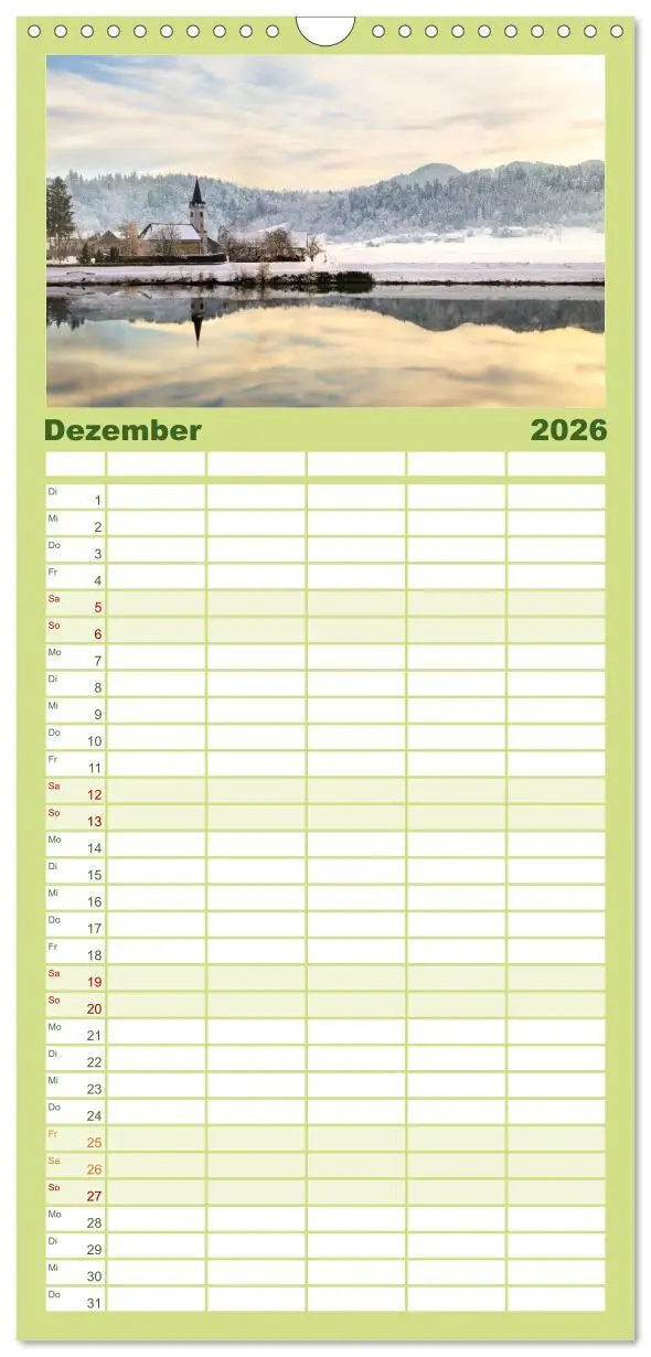 Bild: 9783516493160 | Familienplaner 2026 - Slowenische Landschaften mit 5 Spalten...