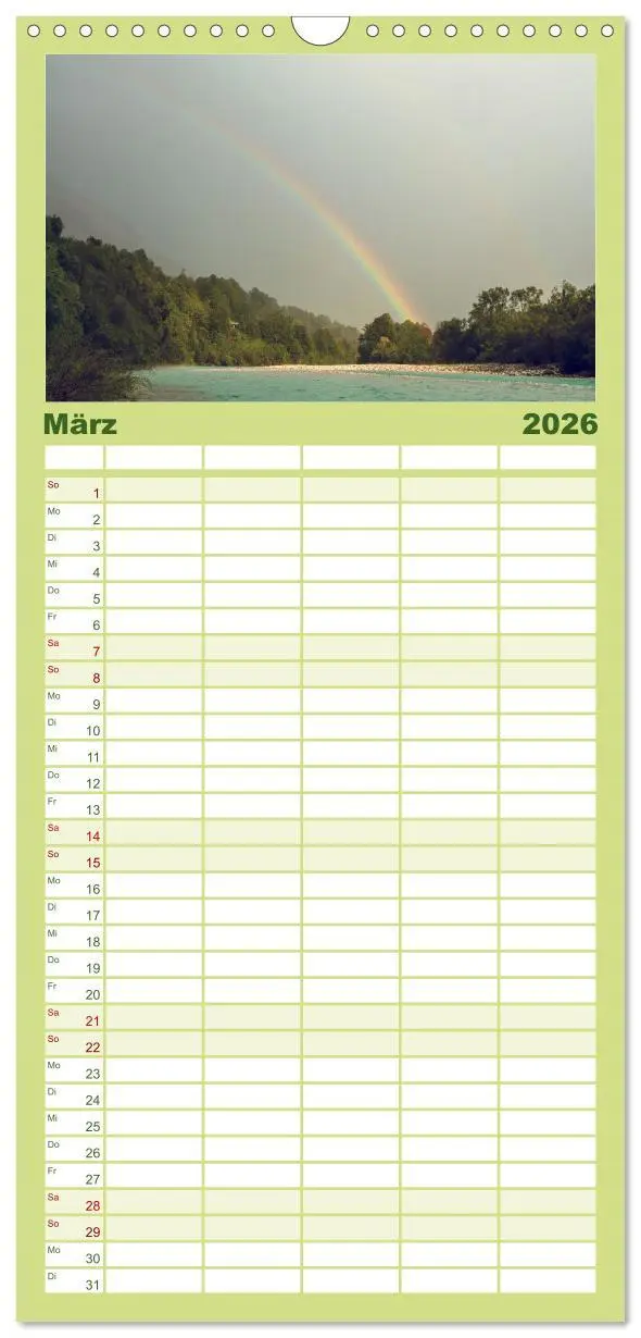 Bild: 9783516493160 | Familienplaner 2026 - Slowenische Landschaften mit 5 Spalten...