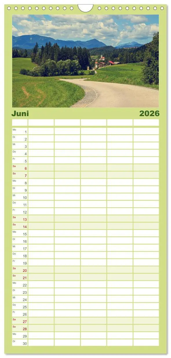 Bild: 9783516493160 | Familienplaner 2026 - Slowenische Landschaften mit 5 Spalten...