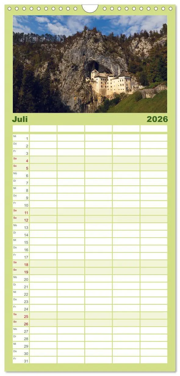 Bild: 9783516493160 | Familienplaner 2026 - Slowenische Landschaften mit 5 Spalten...