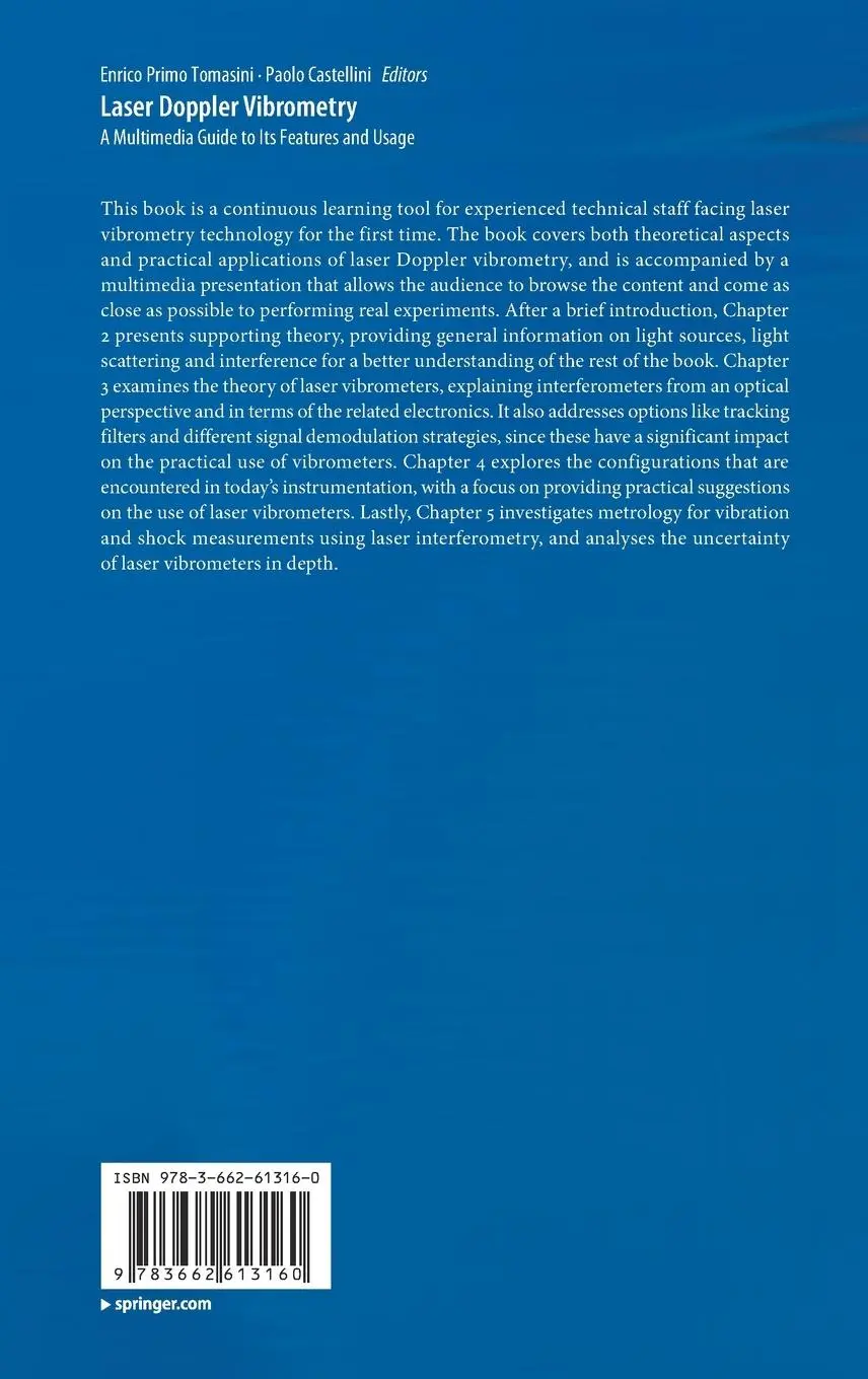 Rückseite: 9783662613160 | Laser Doppler Vibrometry | Paolo Castellini (u. a.) | Buch | xiii