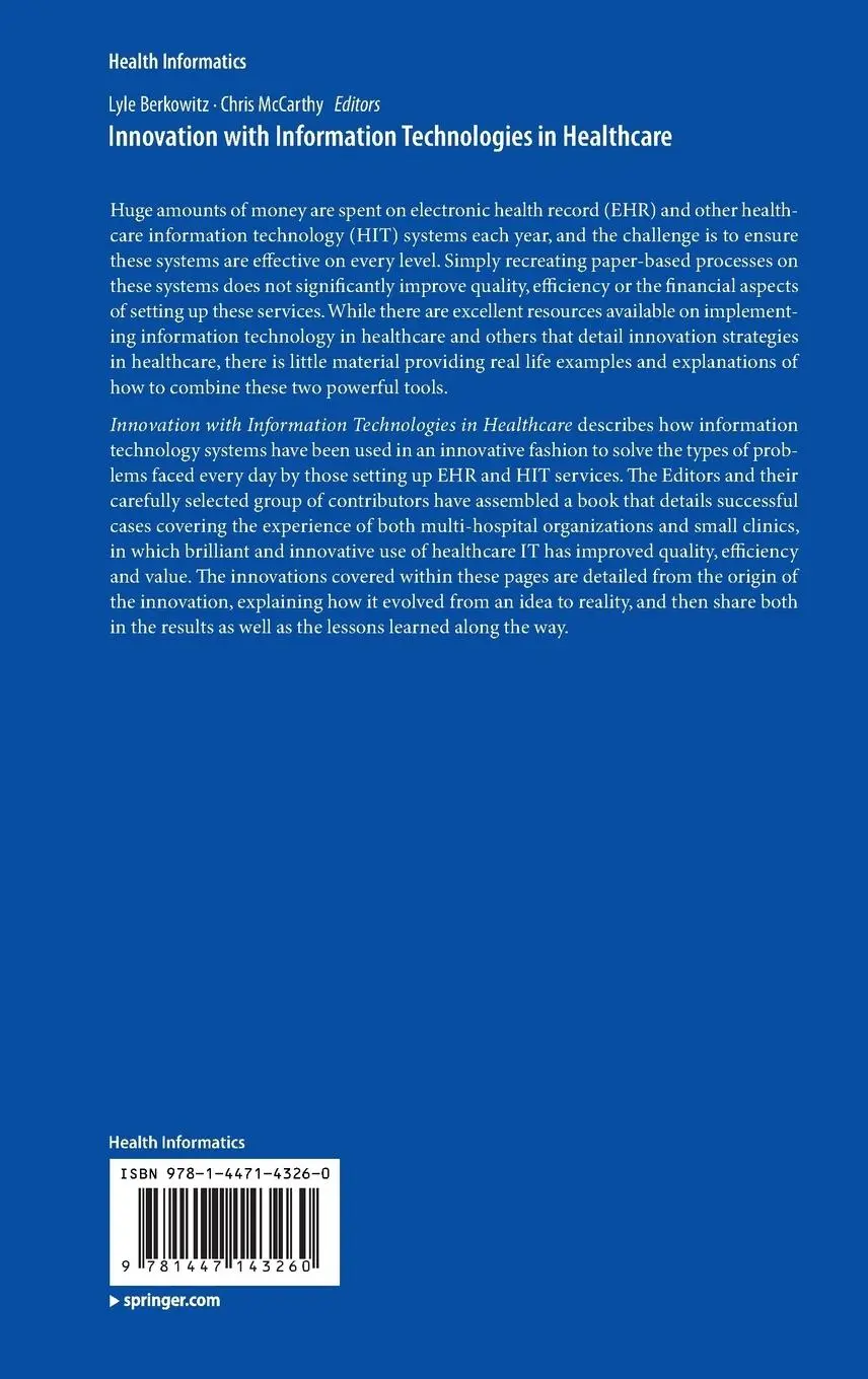 Rückseite: 9781447143260 | Innovation with Information Technologies in Healthcare | Buch | xviii