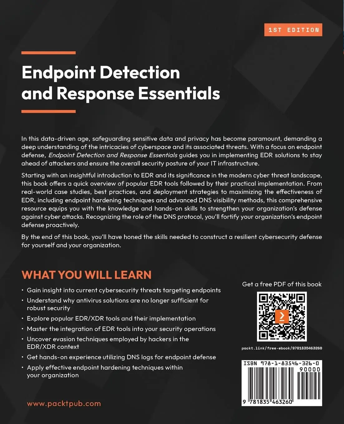 Rückseite: 9781835463260 | Endpoint Detection and Response Essentials | Guven Boyraz | Buch