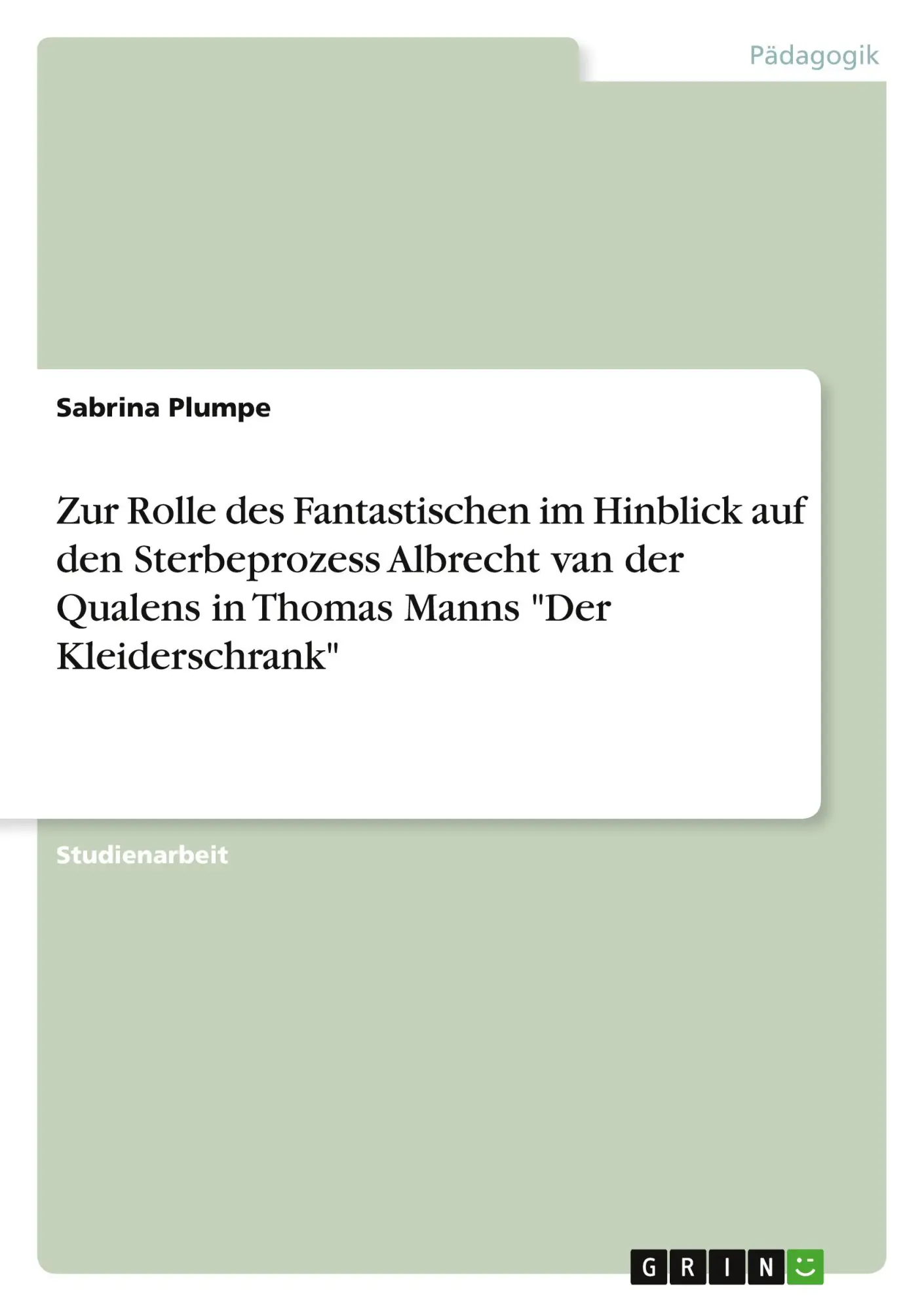 Cover: 9783346033260 | Zur Rolle des Fantastischen im Hinblick auf den Sterbeprozess...