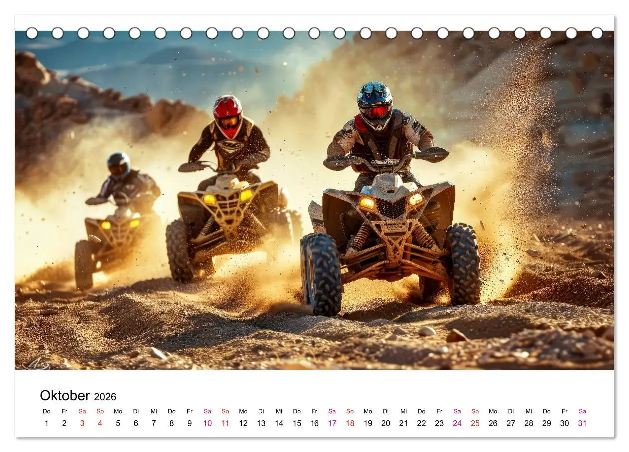 Bild: 9783457393260 | Quad Erlebnisse (Tischkalender 2026 DIN A5 quer), CALVENDO...