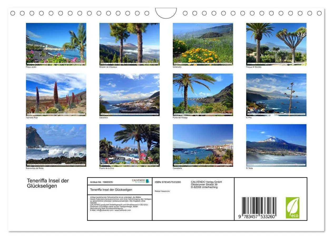 Bild: 9783457533260 | Teneriffa Insel der Glückseligen (Wandkalender 2026 DIN A4 quer),...
