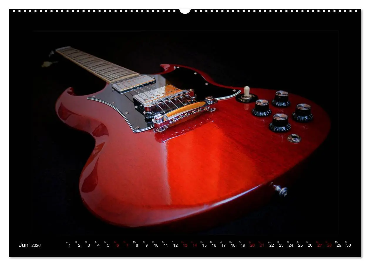 Bild: 9783457843260 | Rockgitarren im Blitzlicht (Wandkalender 2026 DIN A2 quer),...