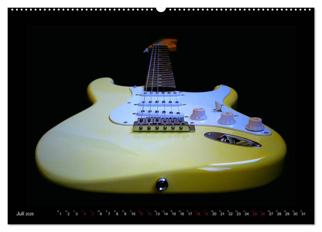 Bild: 9783457843260 | Rockgitarren im Blitzlicht (Wandkalender 2026 DIN A2 quer),...