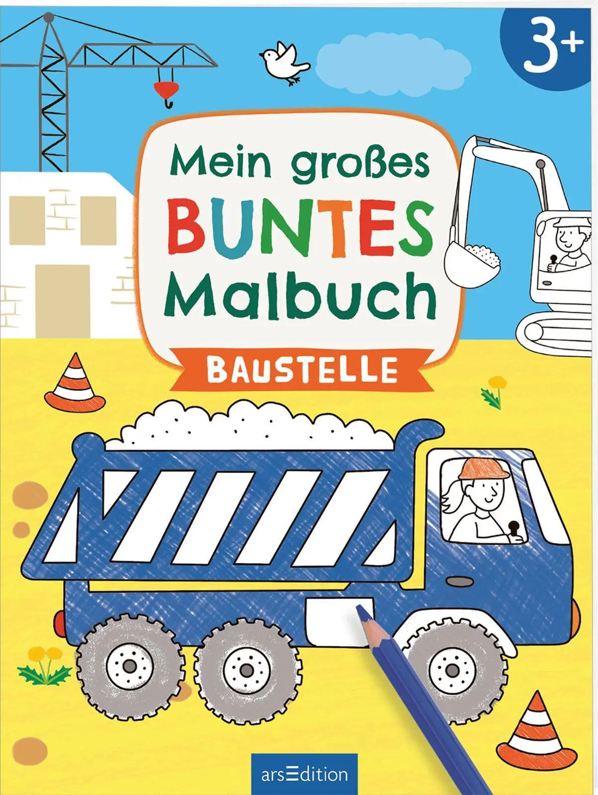 Cover: 9783845853260 | Mein großes buntes Malbuch - Baustelle | Ab 3 Jahren | Lena Bellermann