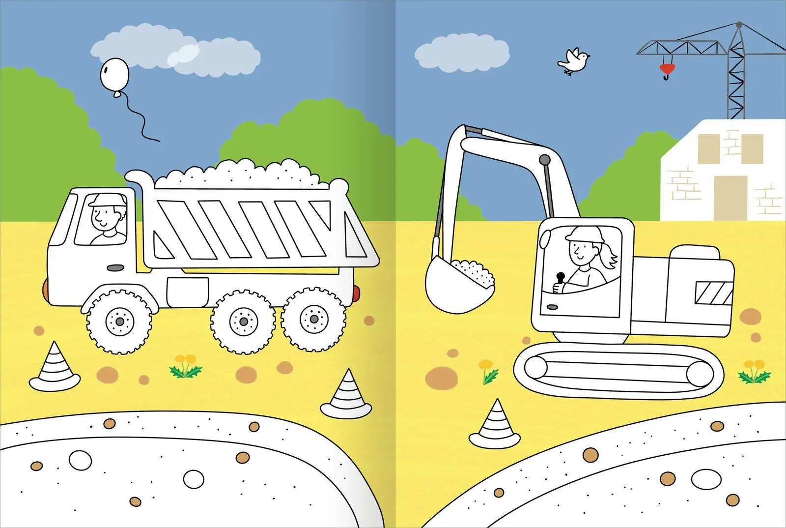 Bild: 9783845853260 | Mein großes buntes Malbuch - Baustelle | Ab 3 Jahren | Lena Bellermann
