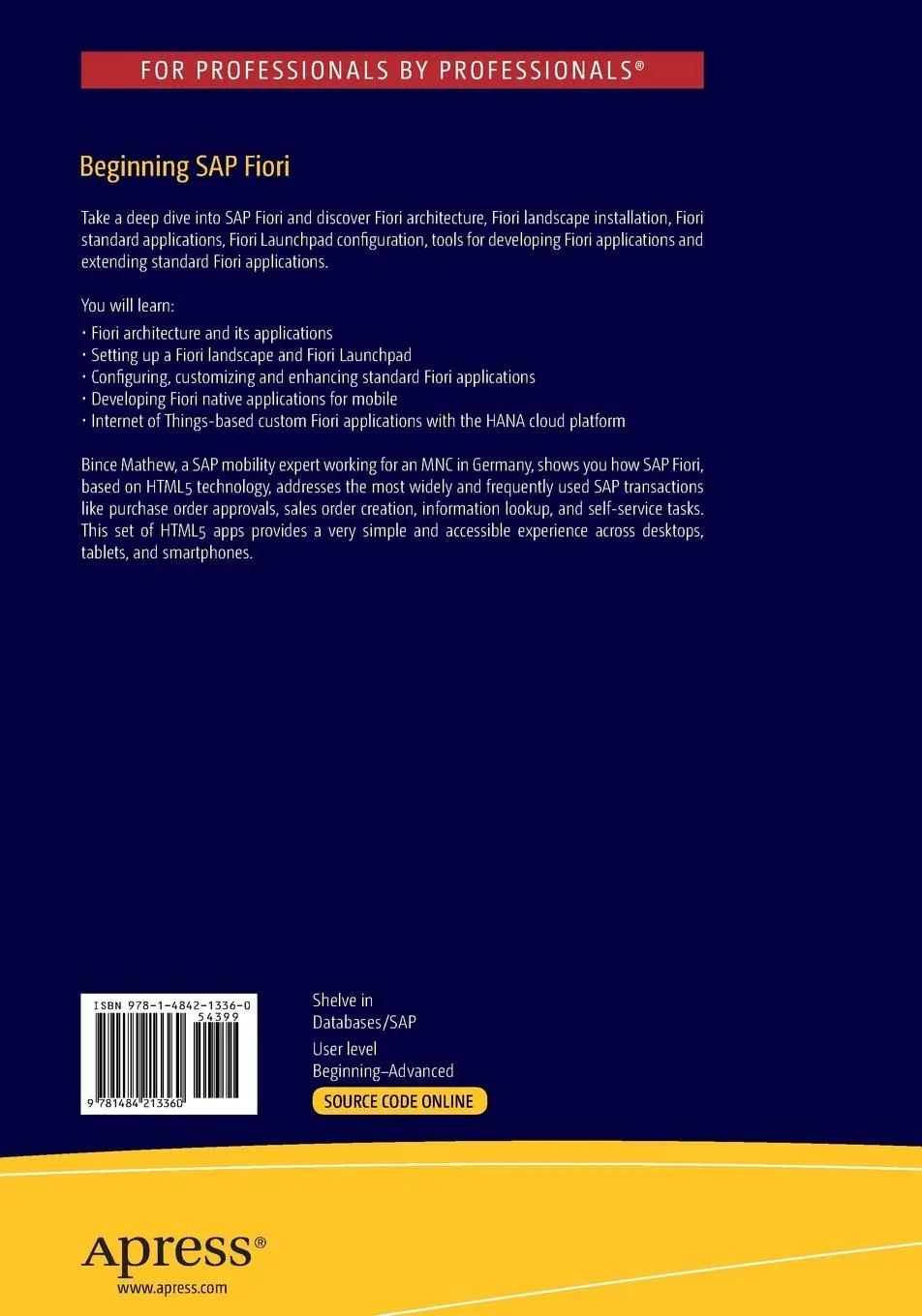 Rückseite: 9781484213360 | Beginning SAP Fiori | Bince Mathew | Taschenbuch | xix | Englisch