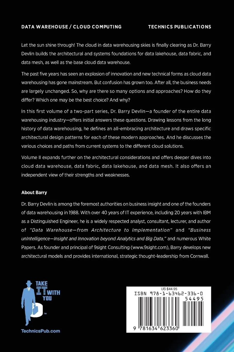 Rückseite: 9781634623360 | Cloud Data Warehousing Volume I | Barry Devlin | Taschenbuch | 2023