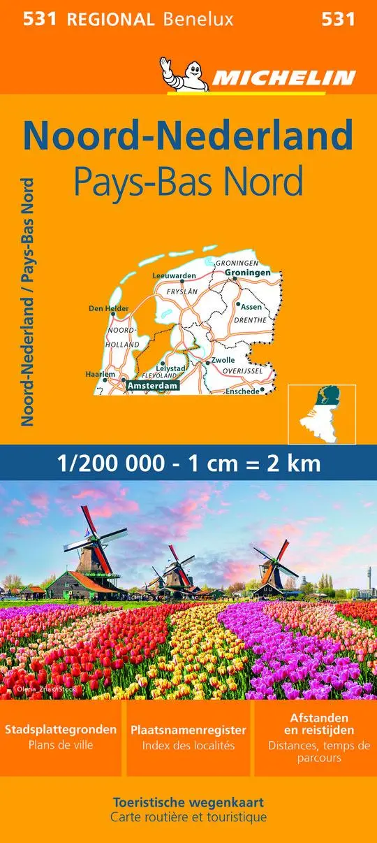 Cover: 9782067183360 | Netherlands North - Michelin Regional Map 531 | Michelin | Englisch
