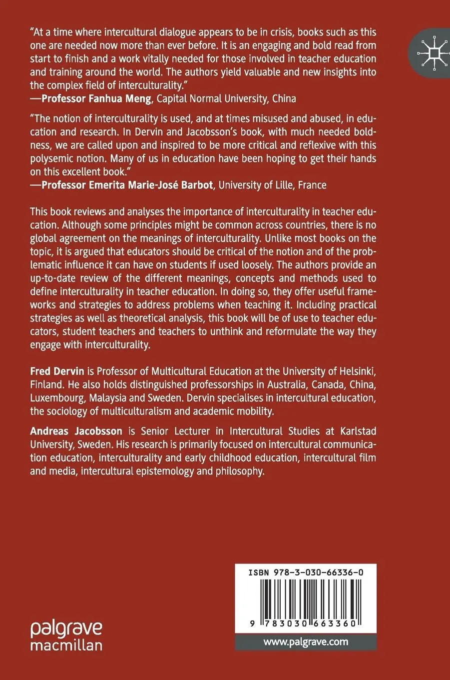 Rückseite: 9783030663360 | Teacher Education for Critical and Reflexive Interculturality | Buch