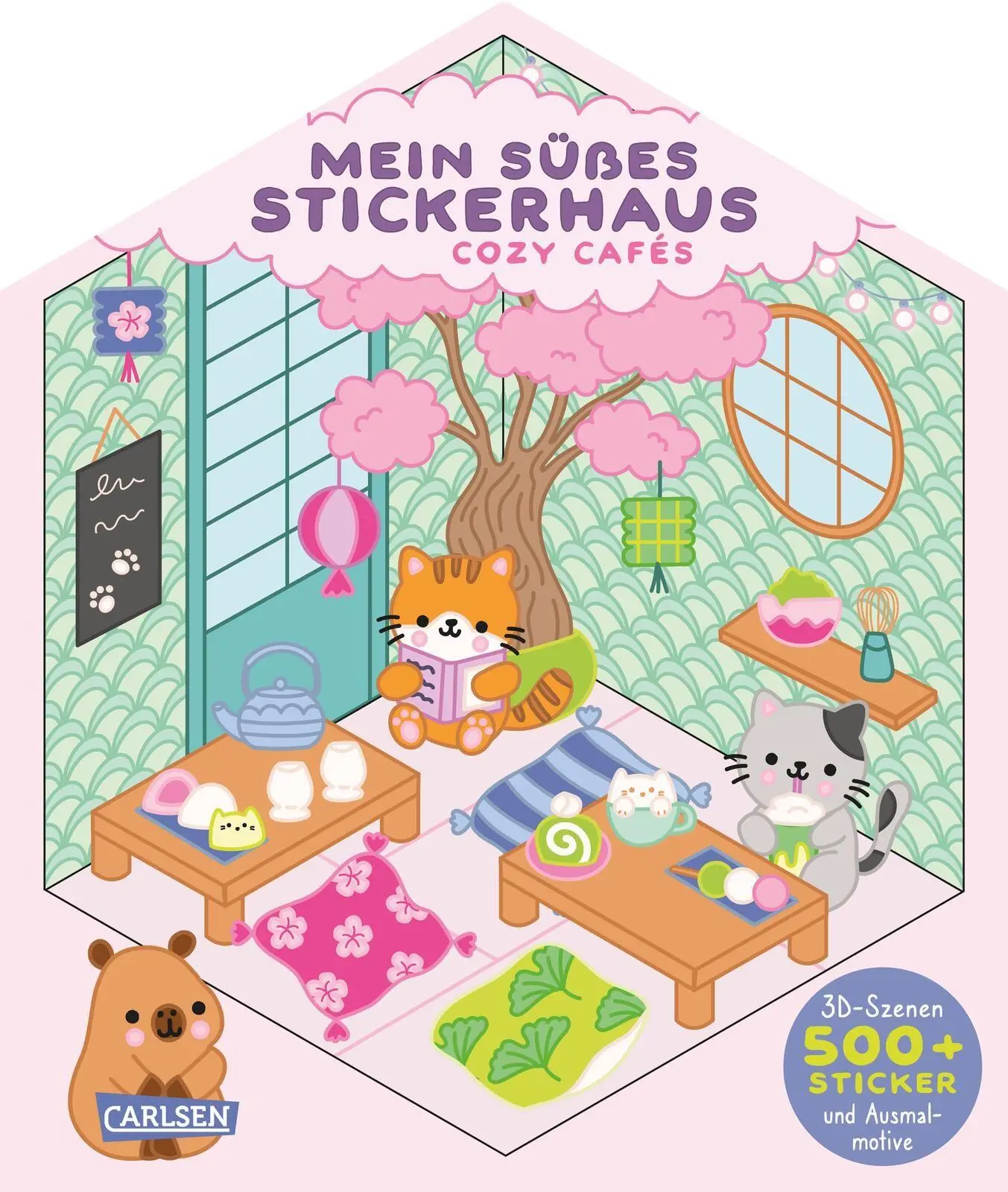 Cover: 9783551193360 | Mein süßes Stickerhaus: Cozy Cafés | Holly Hurst | Taschenbuch | 48 S.