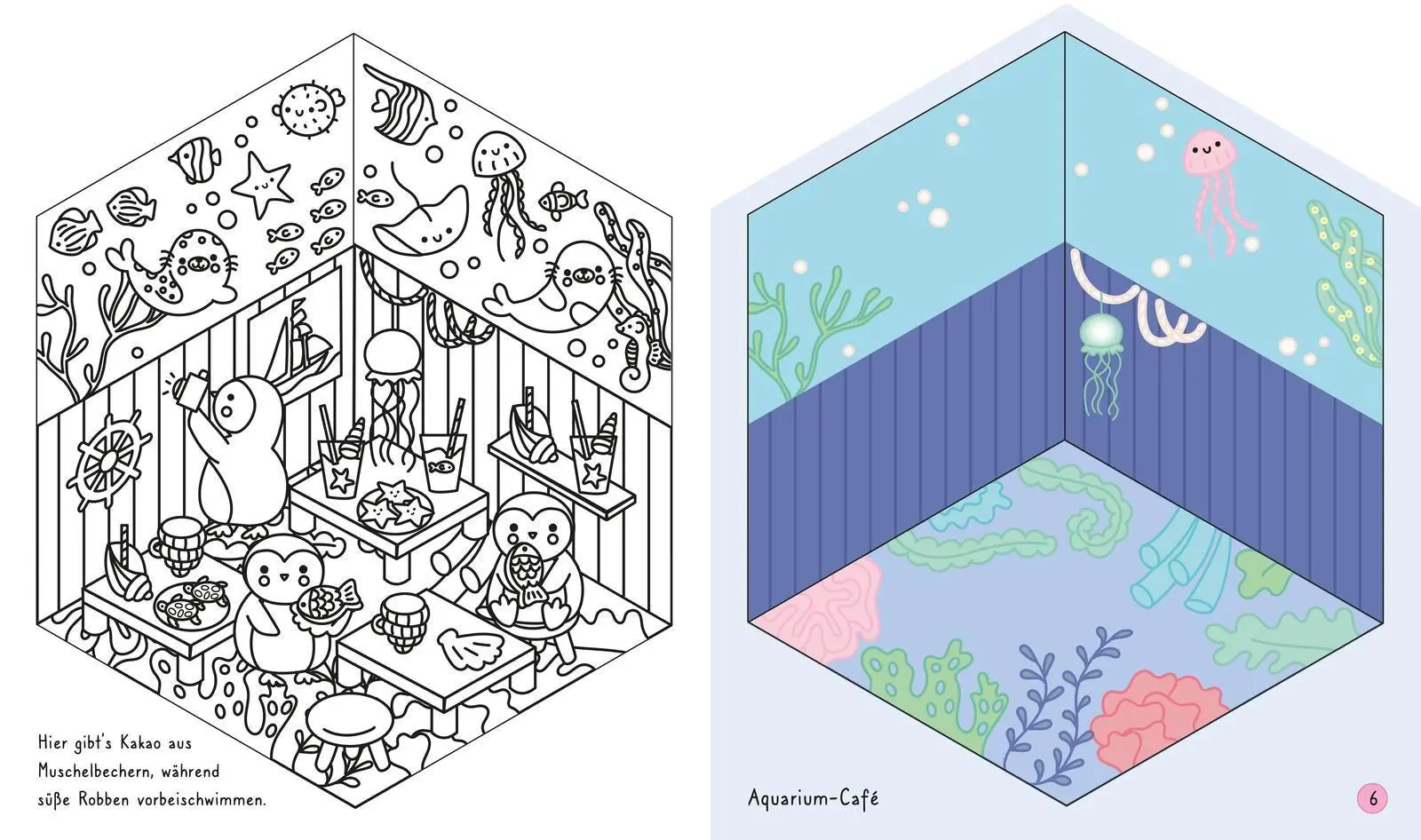 Bild: 9783551193360 | Mein süßes Stickerhaus: Cozy Cafés | Holly Hurst | Taschenbuch | 48 S.