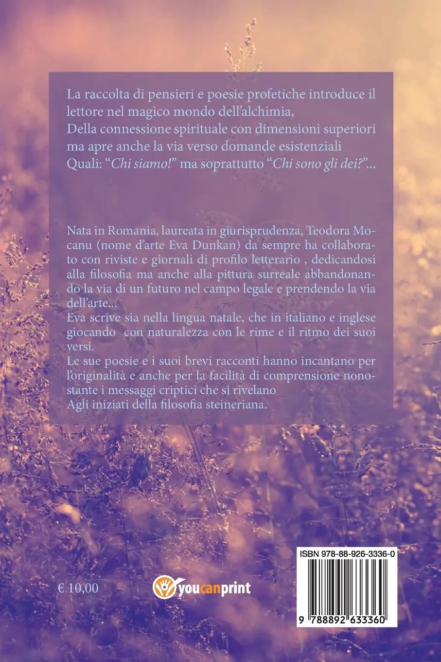Rückseite: 9788892633360 | Il futuro velato | Eva Dunkan | Taschenbuch | Kartoniert / Broschiert