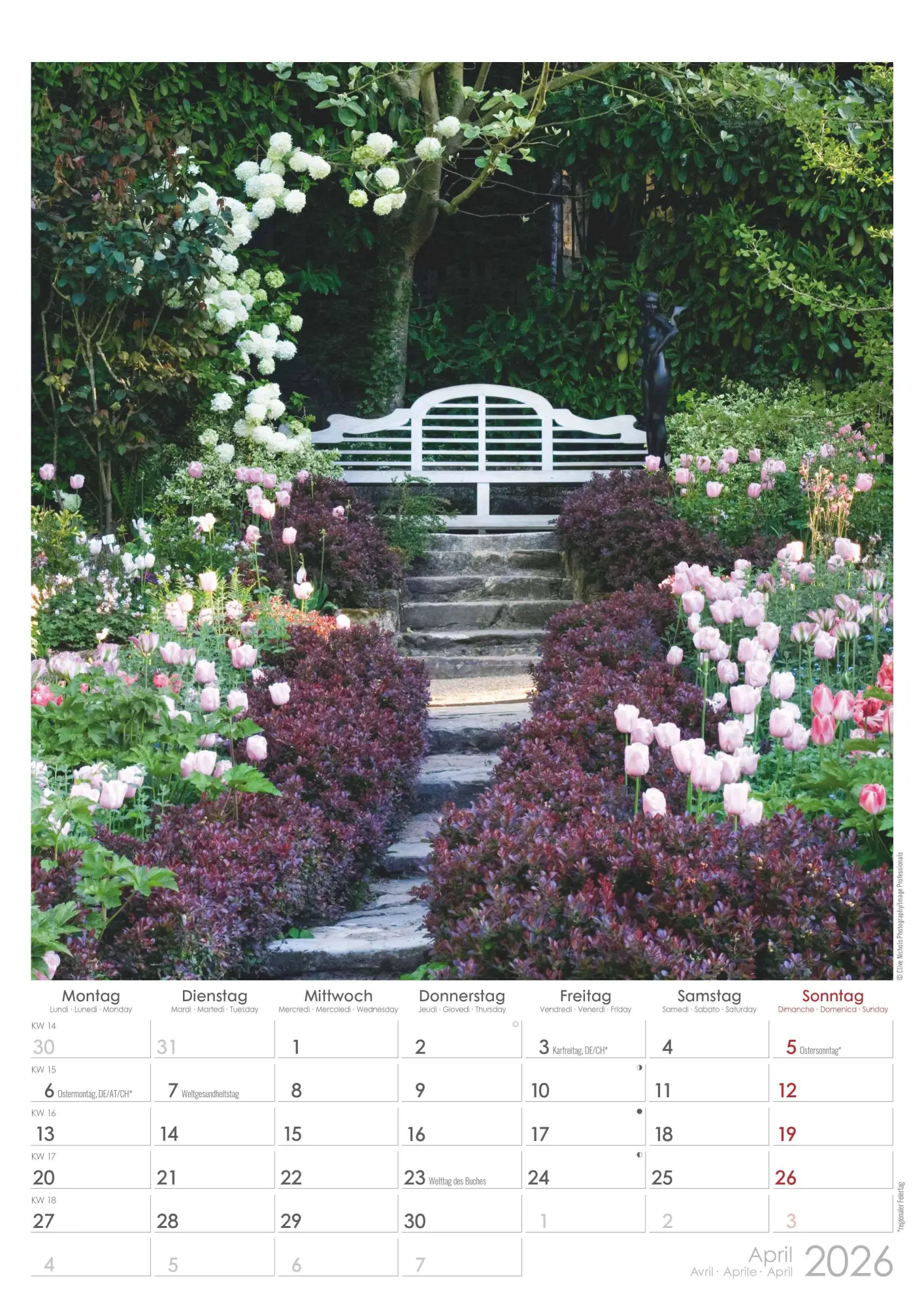 Bild: 4069095003460 | Traumgärten 2026 - Bildkalender A3 (29,7x42 cm) - Beautiful Gardens...