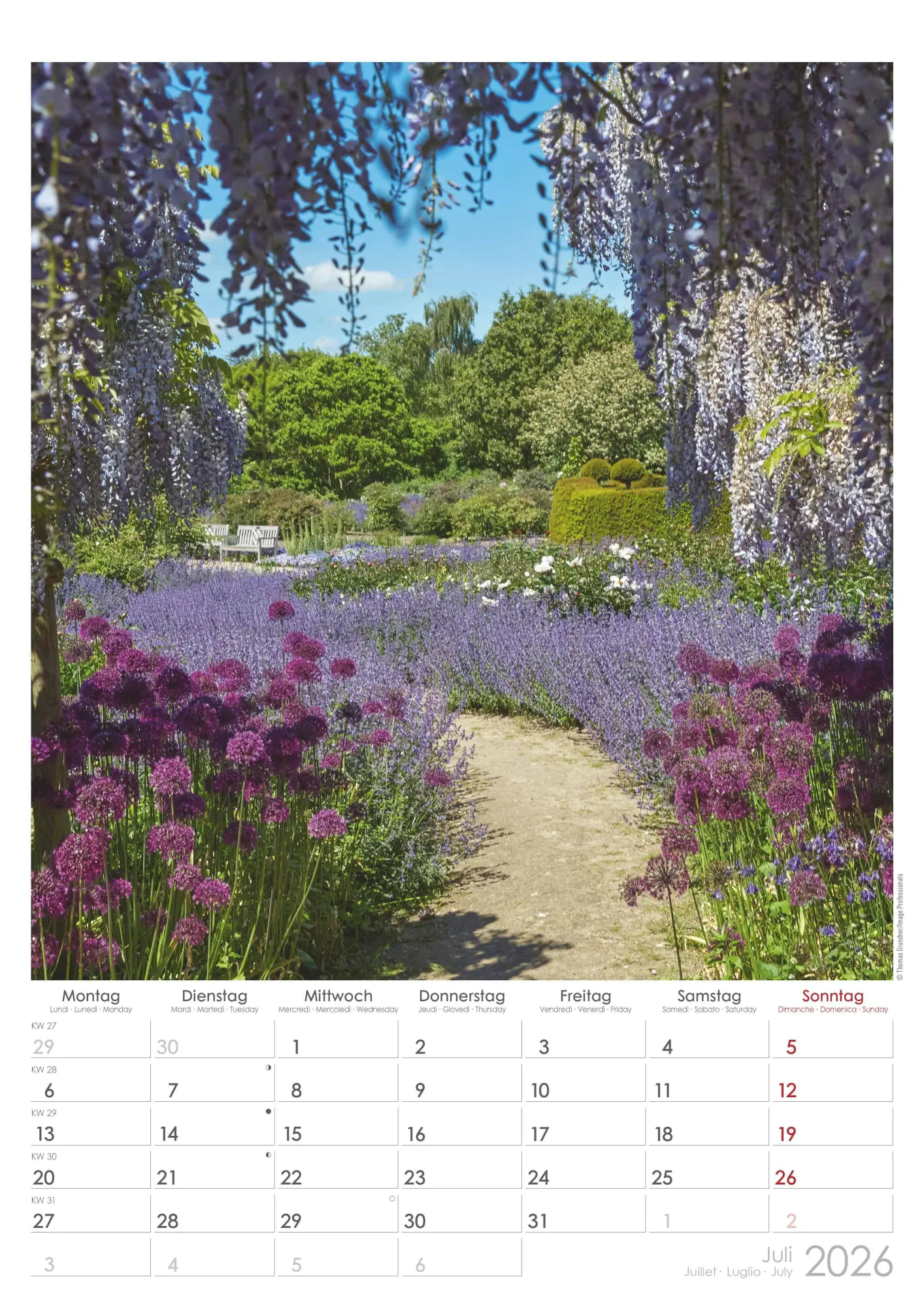 Bild: 4069095003460 | Traumgärten 2026 - Bildkalender A3 (29,7x42 cm) - Beautiful Gardens...