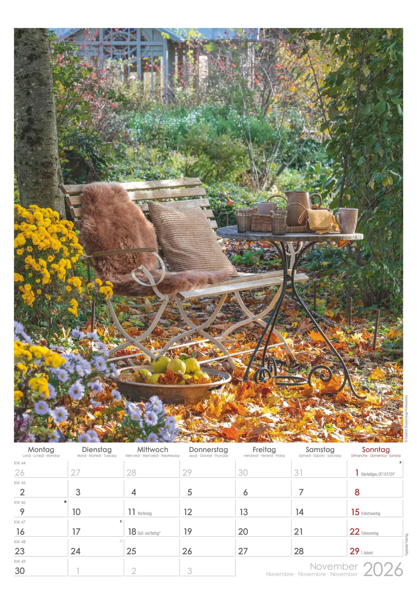 Bild: 4069095003460 | Traumgärten 2026 - Bildkalender A3 (29,7x42 cm) - Beautiful Gardens...