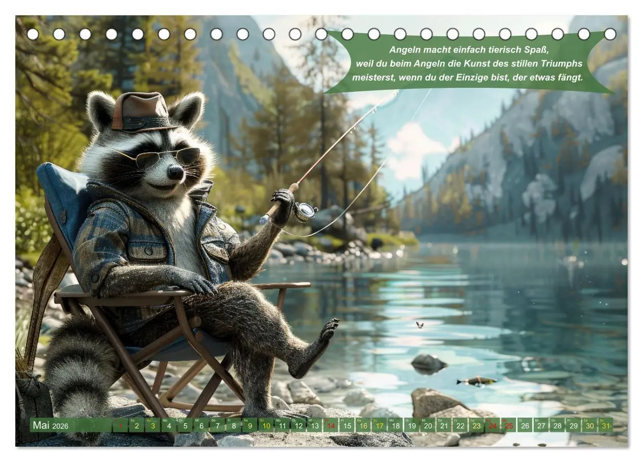 Bild: 9783457373460 | Der tierisch lustige Angler-Kalender (Tischkalender 2026 DIN A5...